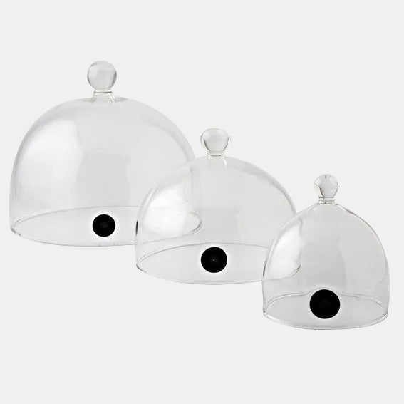 Campana para ahumar de borosilicato rubi con valvula. Varias medidas - 6 Uds. - Klimer