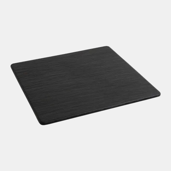 Plato cuadrado melamina Africa negro. Varias medidas - 6 Uds. - Klimer
