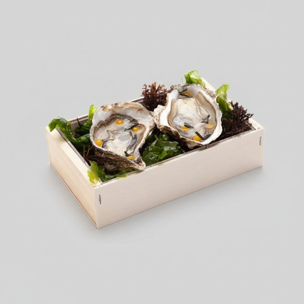 Caja madera marisco. 21 x 13 x 5 cm - 8 Uds. - Klimer