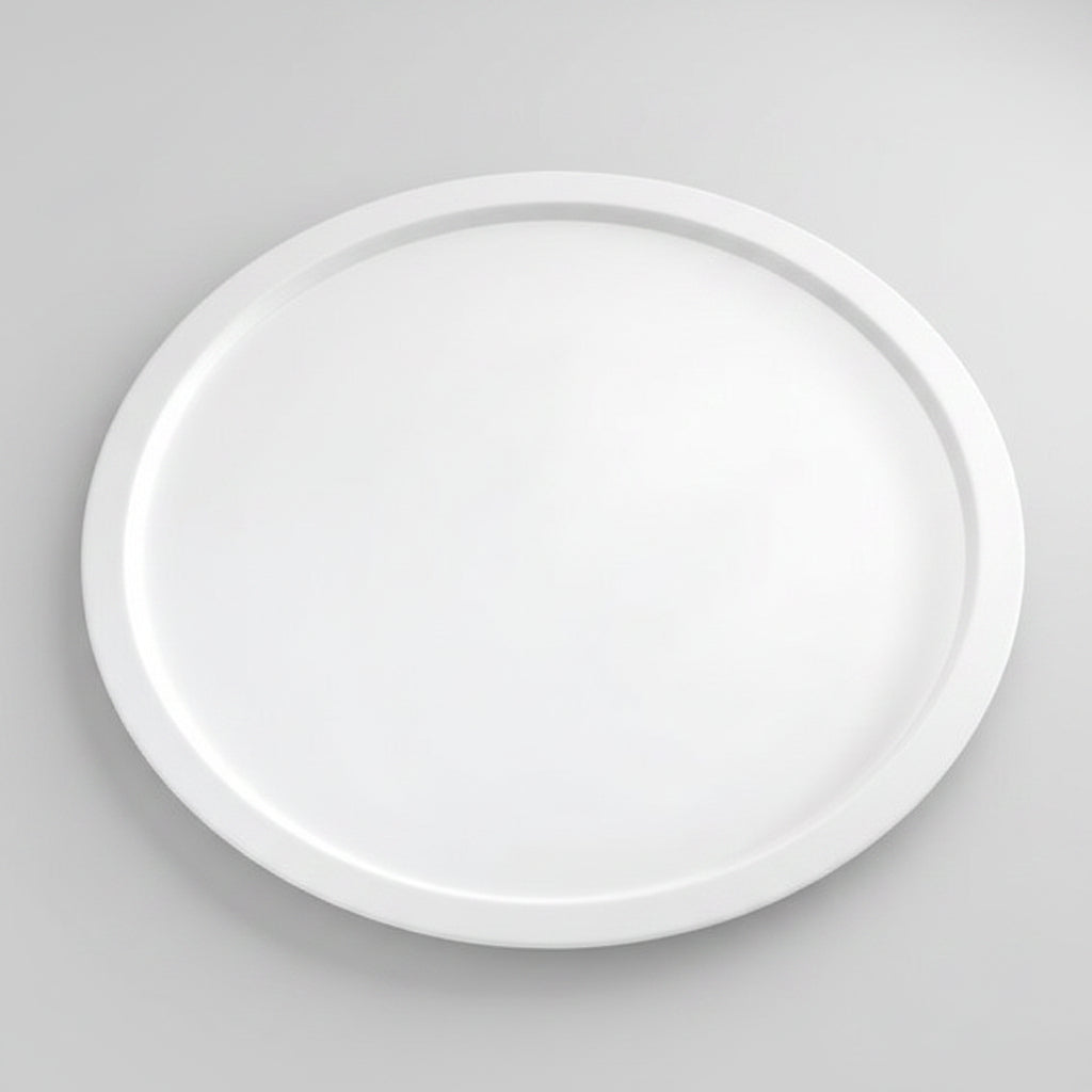 Bandeja Melamina Blanca. ø38 x 2.5 cm - 1 Ud - Klimer