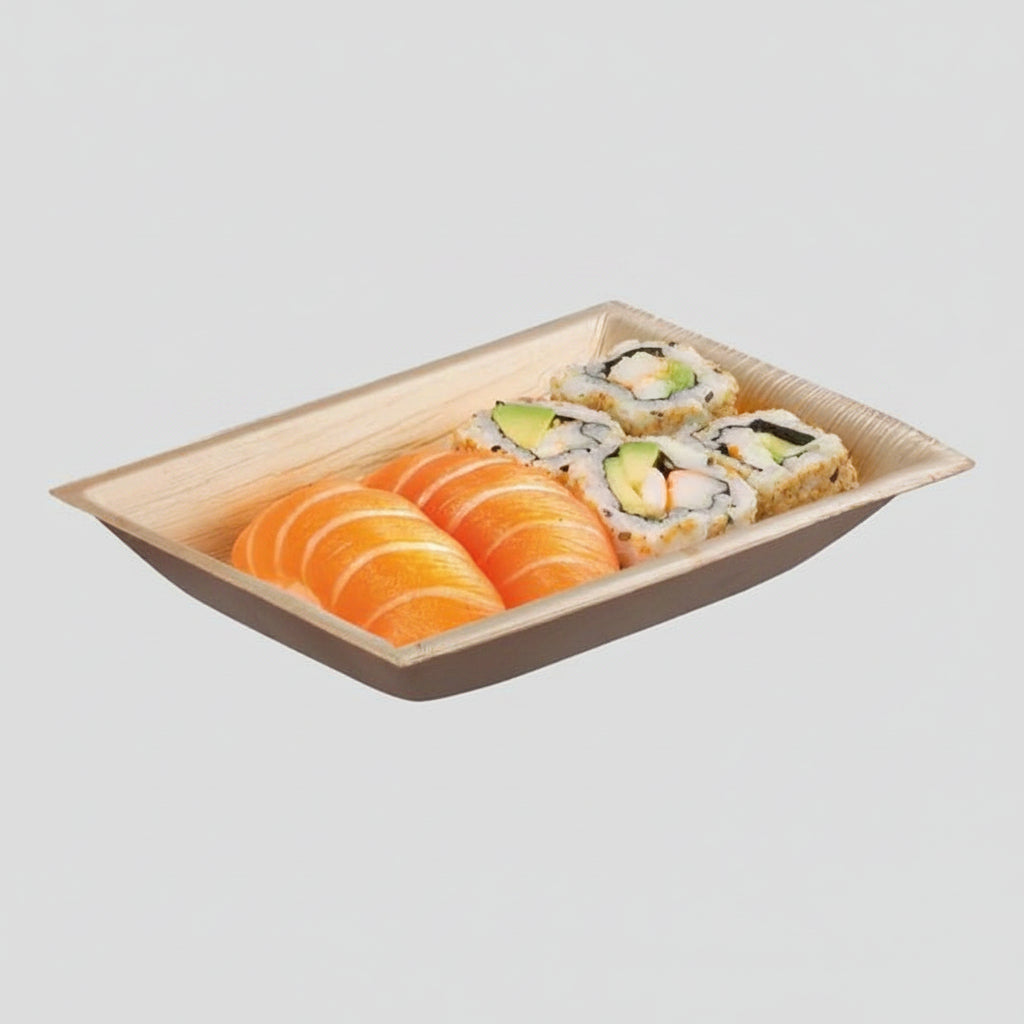 Plato de hoja de palma. 17,7 x 12,7 x 3 cm - 100 Ud. - Klimer