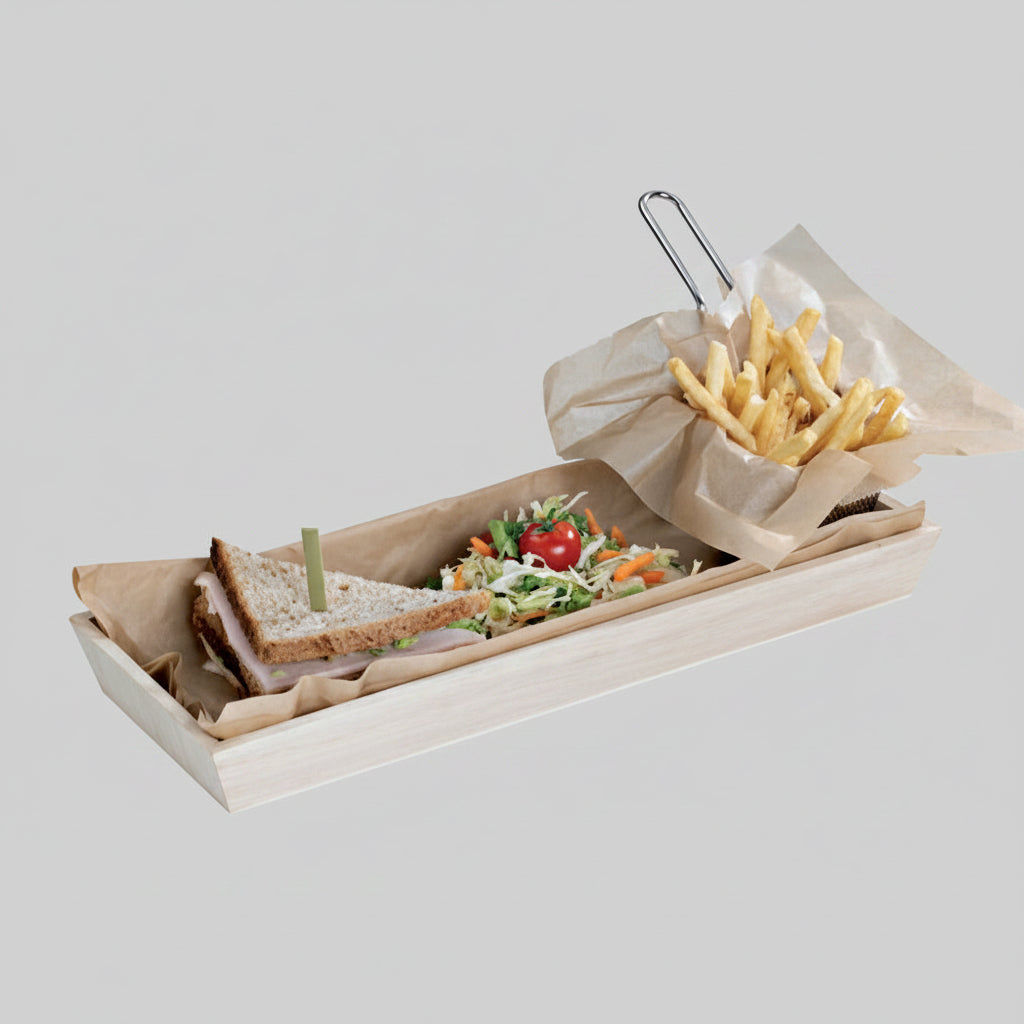 Bandeja madera. 39 x 15 x 4 cm - 10 Uds. - Klimer