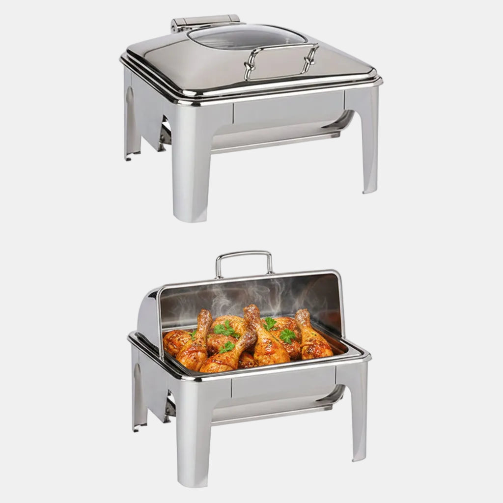 Chafing Dish easy induction Inox GN 2/3 5.5 L. - Klimer
