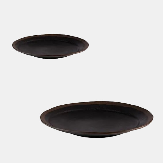 Plato melamina marone. ø28 x 3,5 cm - 1 Ud. - Klimer