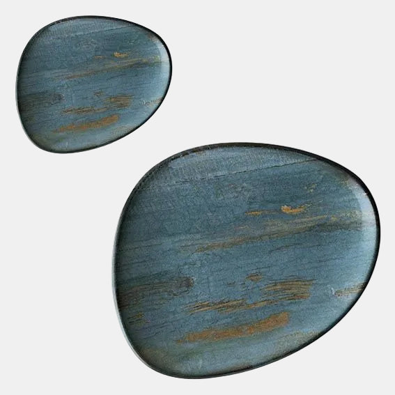 Plato llano irregular porcelana Tango Omeya. Varias medidas - 12 Uds. - Klimer