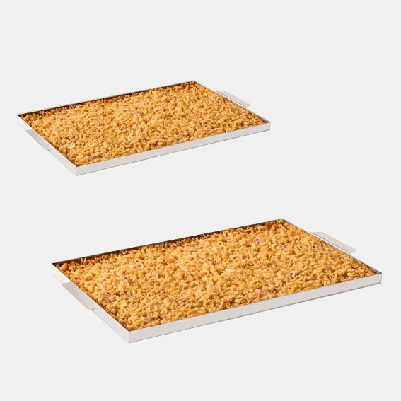 Llauna arroz acero inox gastronorm 1/1. 52.5 x 32 x 2 cm - 6 Uds. - Klimer