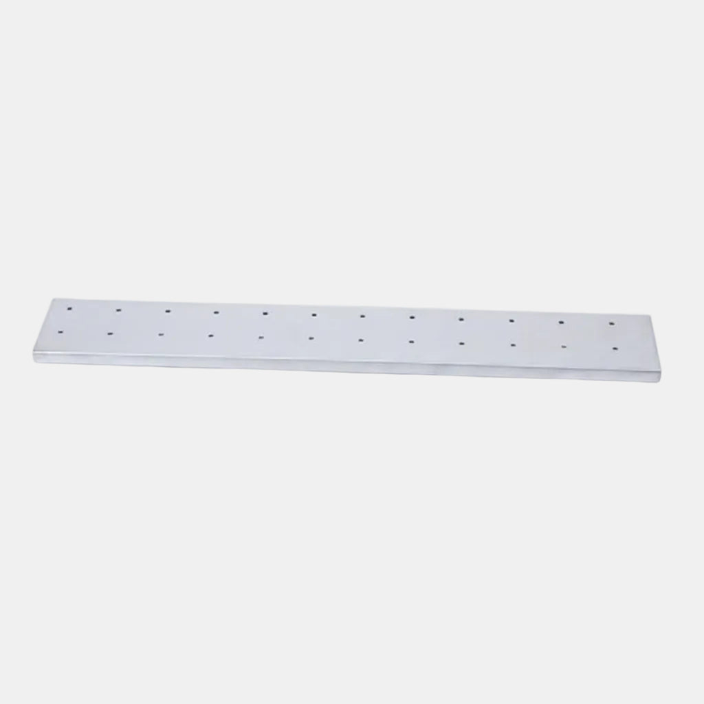 Plancha inox para 24 brochetas + foam. 49 x 9 x 1 cm - 1 Ud. - Klimer