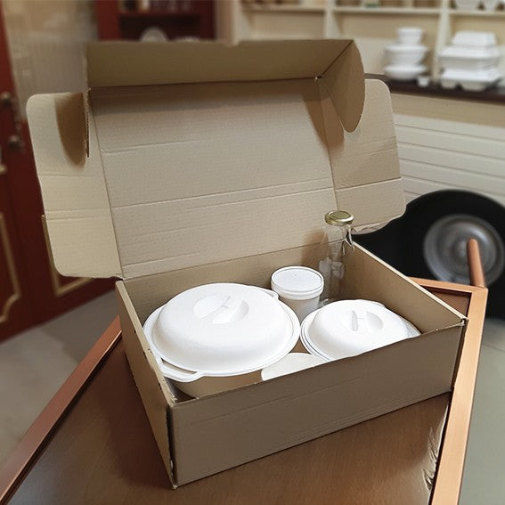 Caja mixta de cartón kraft para entregas microcanal. Varias medidas y unidades - 100 Uds. - Klimer