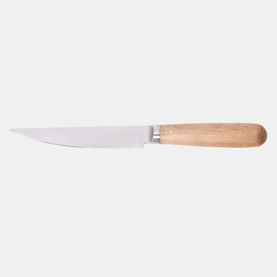 Cuchillo chuletero mango de madera Aneto. 22,3 cm - 6 Uds. - Klimer