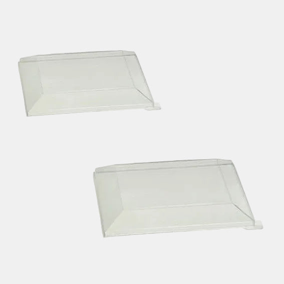 Tapa de PET para bandeja Samourai. 39 x 28 x 4,5 cm - 50 Uds. - Klimer
