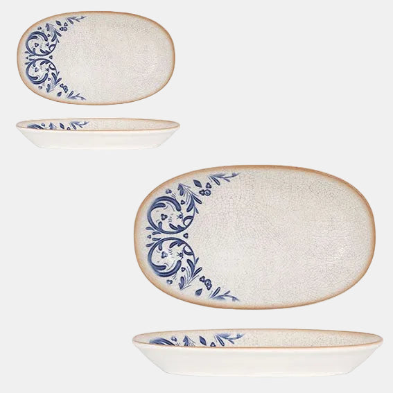 Fuente oval de porcelana Laudum. Varias medidas y unidades - Klimer