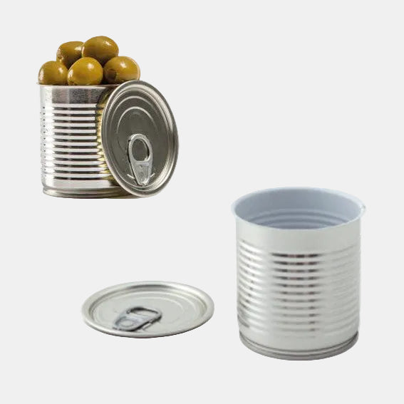 Mini lata olivas con tapa. ø7 x 7 cm. 250 ml - 60 Uds. - Klimer