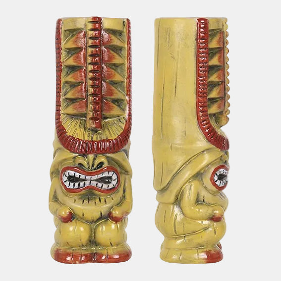 Vaso Tiki de porcelana totem Lono. 6 x 19 cm. 23 cl - 9 Uds. - Klimer