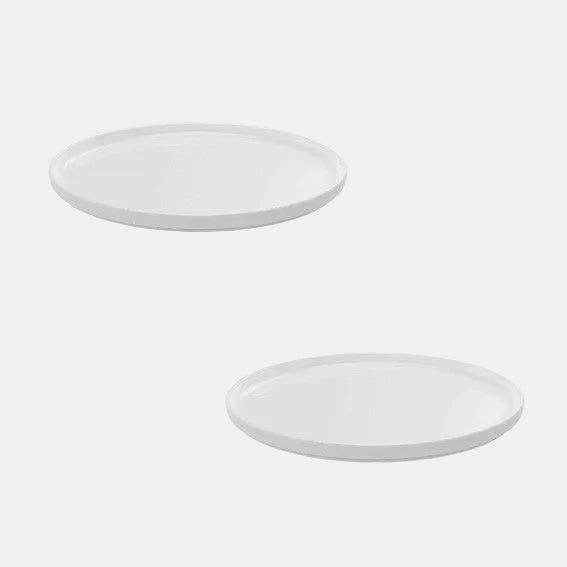 Plato postre de porcelana blanca Hygge. ø16 cm - 12 Uds. - Klimer