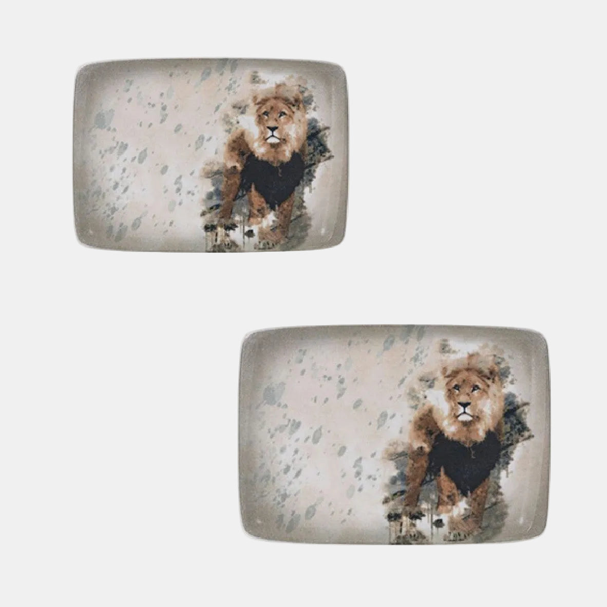 Rectangular porcelain tray "Savanna" León 29 x 21 cm (6 Units)