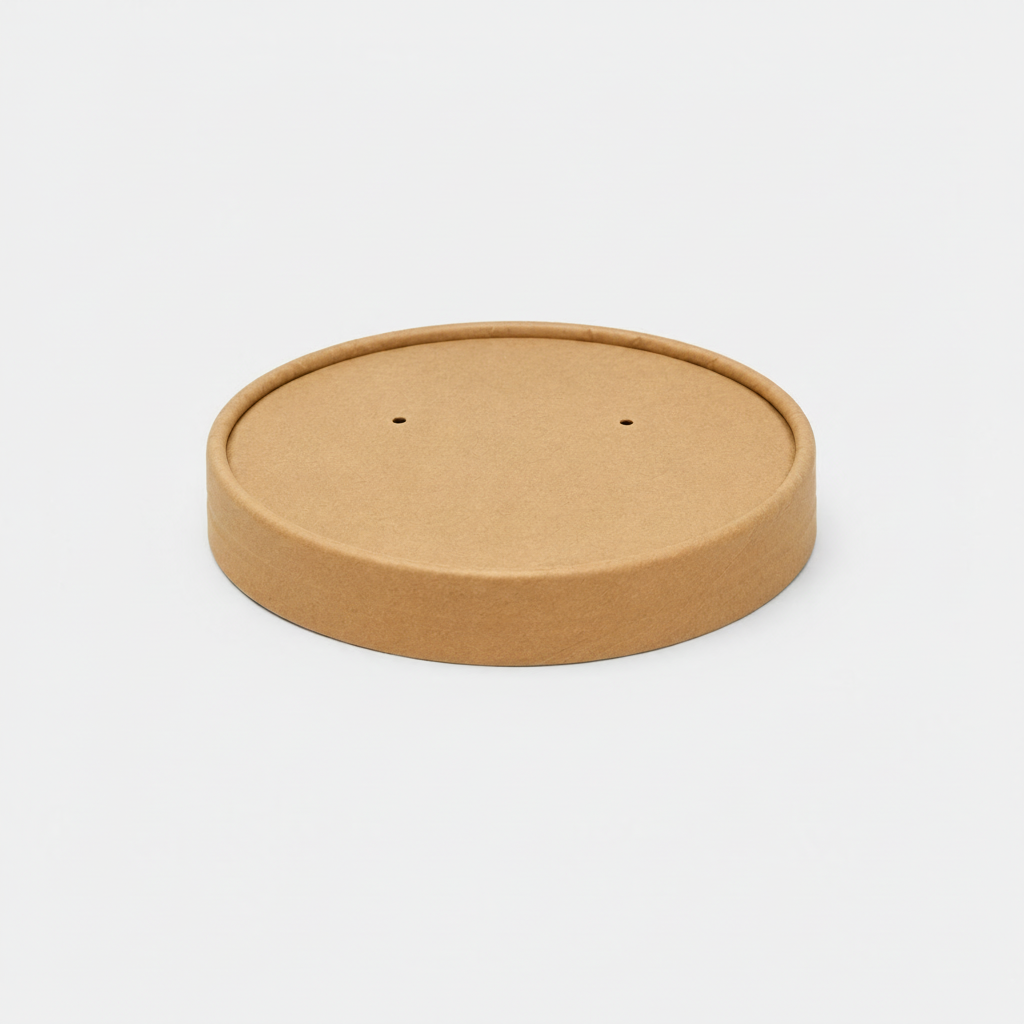 Tapa de cartón kraft para soperas de ø9.9 cm - 500 Uds - Klimer