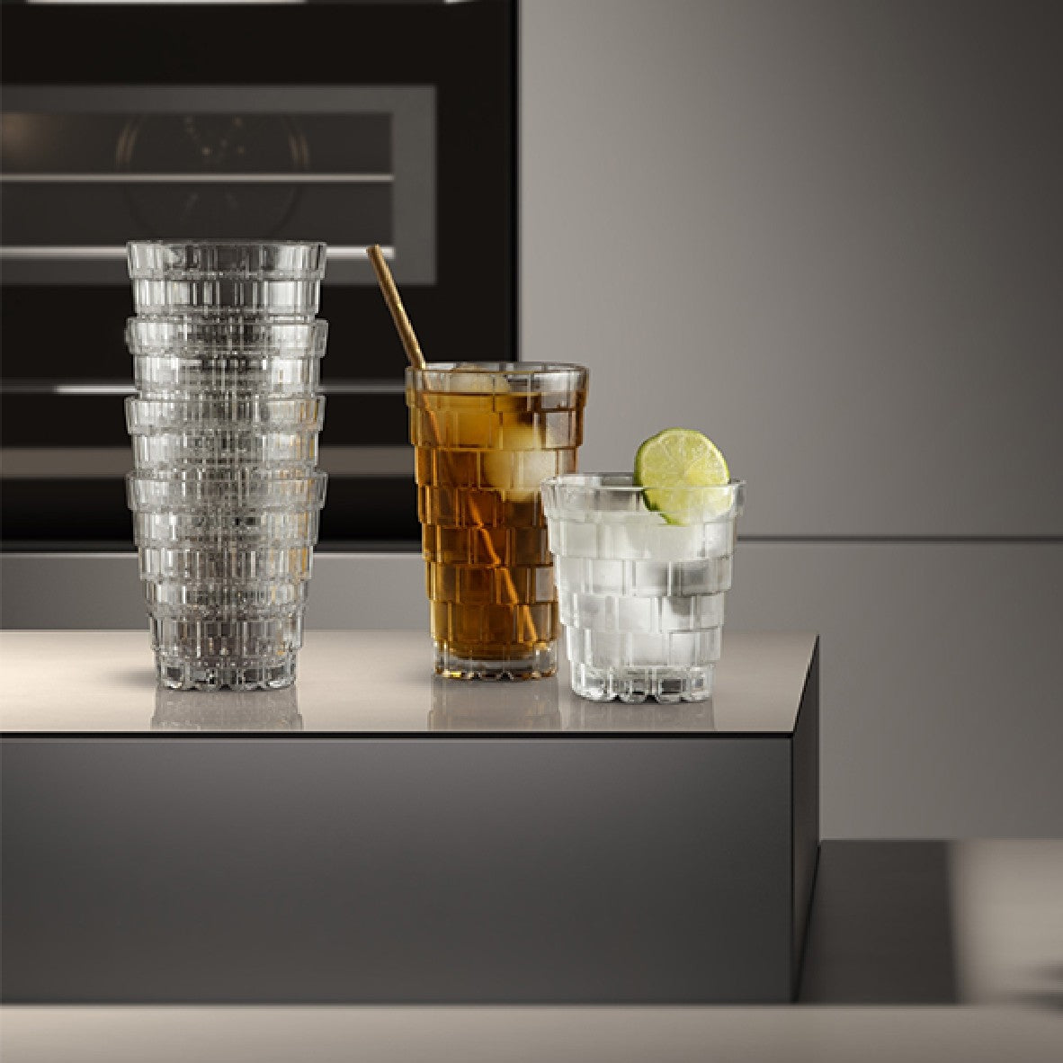 Vaso de cristal Stack. Várias medidas – 6 unid.