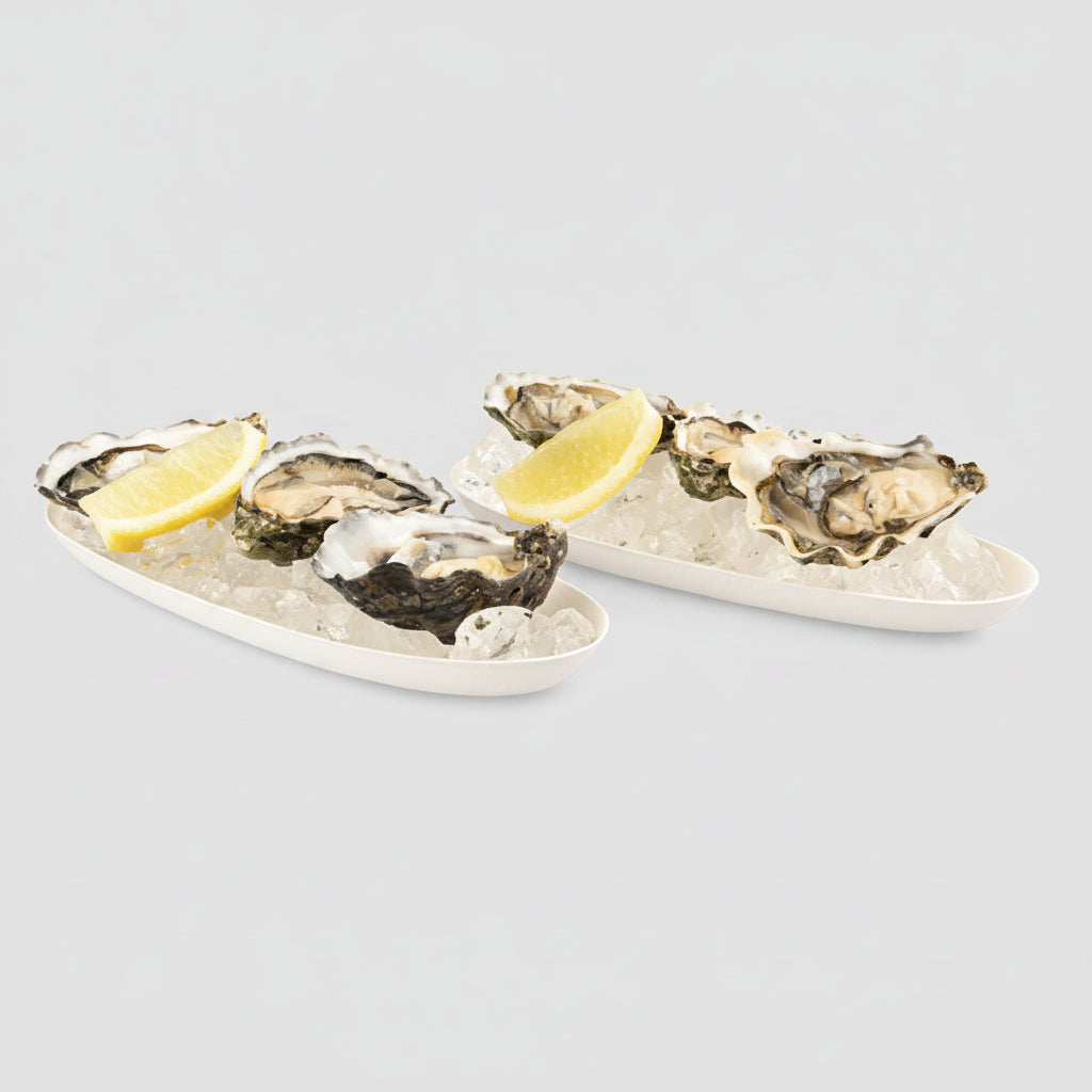 Bandeja ovalada de caña de azúcar biodegradable. Varias medidas - 480 Ud