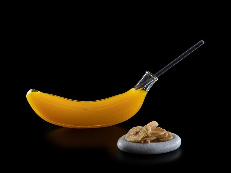 Vaso banana. 23 x 5 x 10 cm. 250 ml - 1 unid.