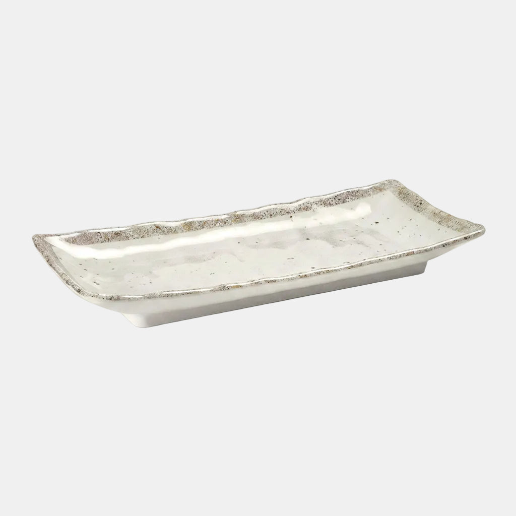 Earth melamine rectangular tray 28 x 12 cm
