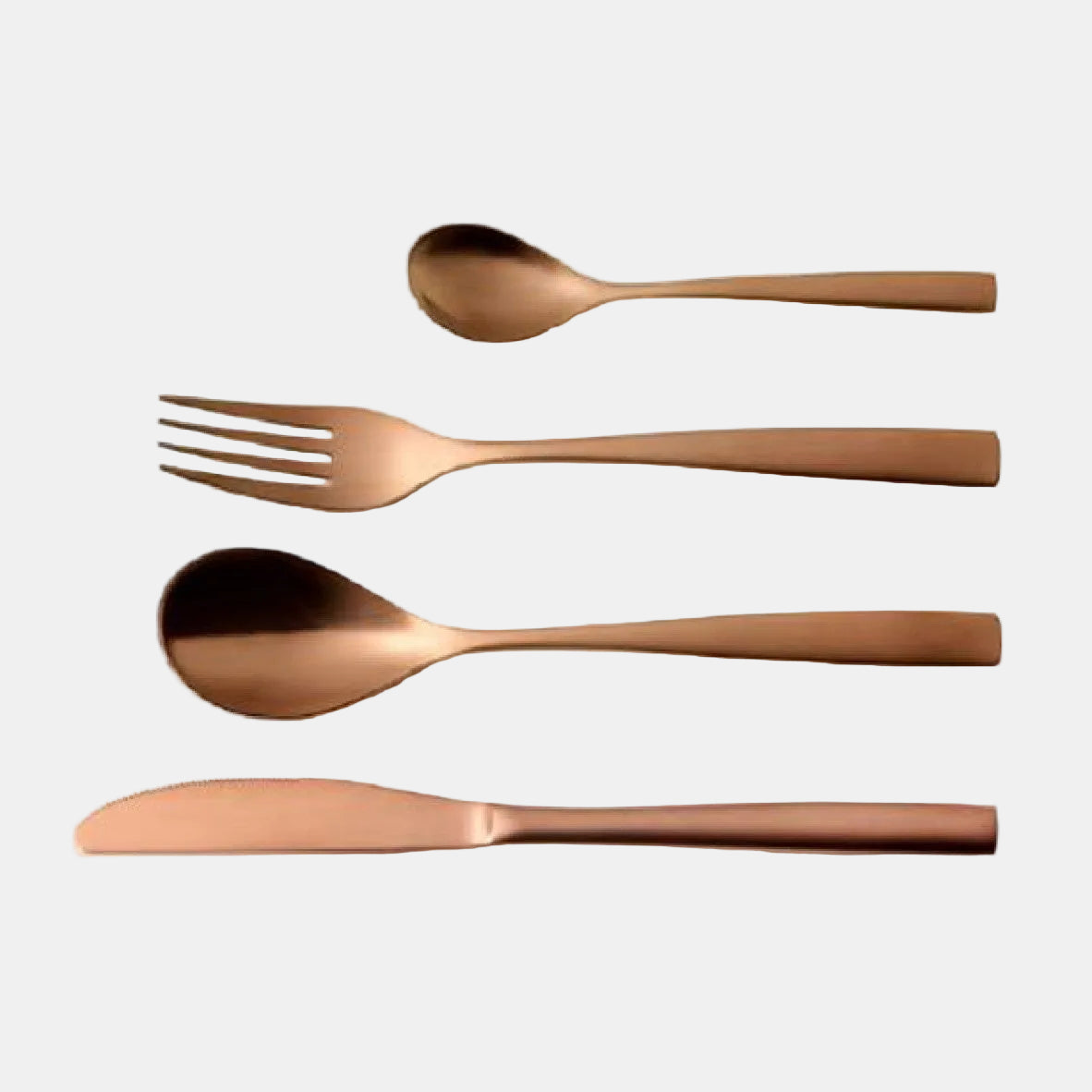 BCN satin copper stainless steel cutlery set (12 units)