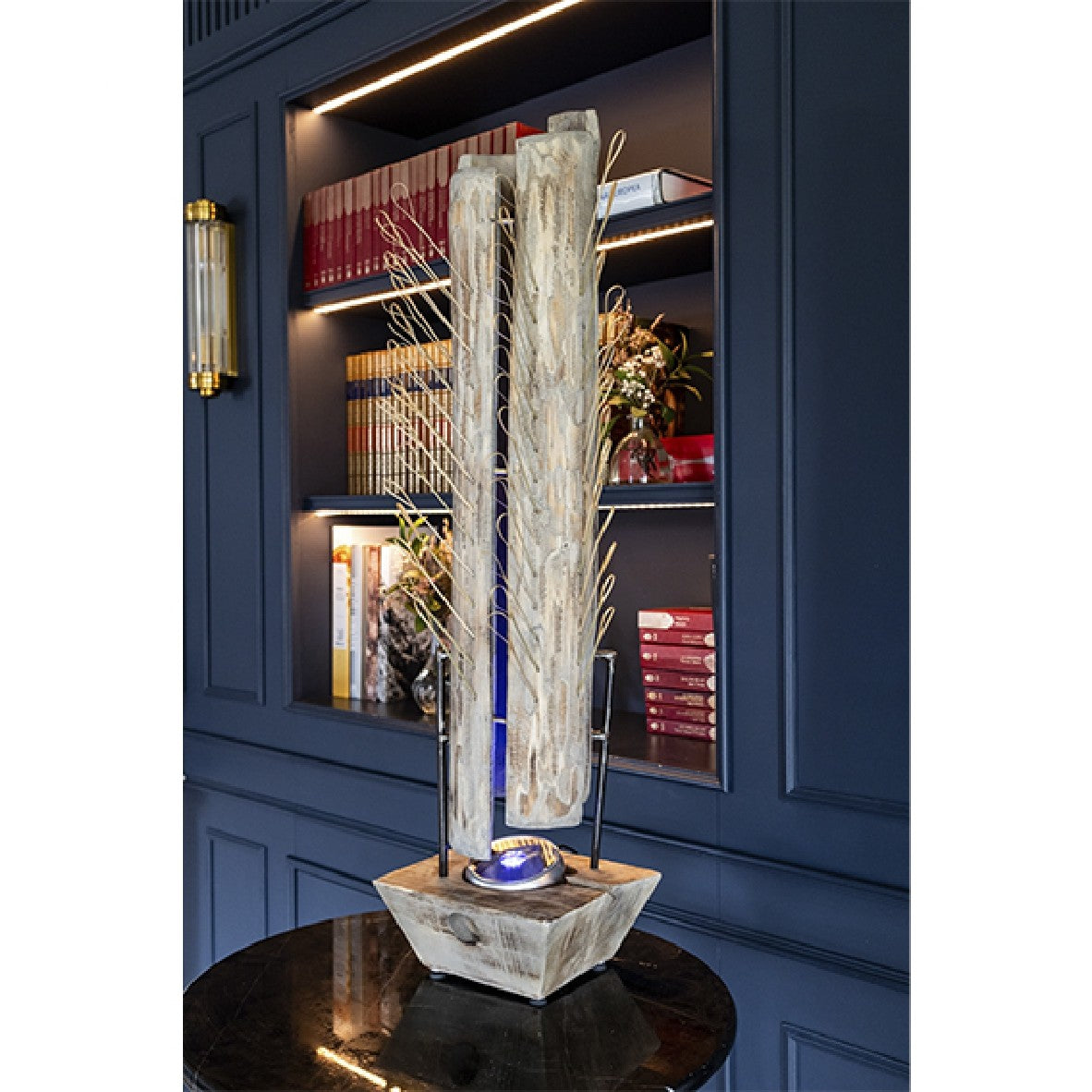 Soporte vertical luminoso de madera para 132 brochetas - 1 Ud.