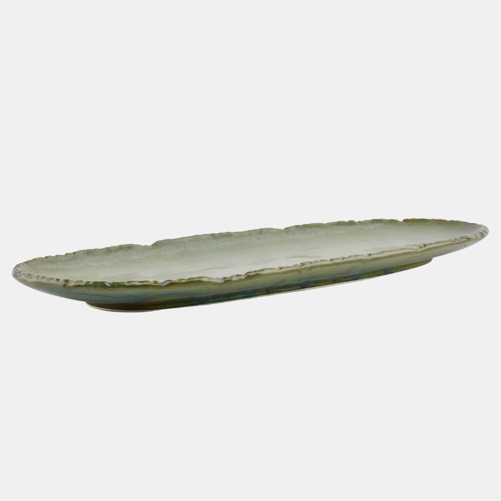 Travessa de porcelana Filo Opal. 34 x 14,5 x 2,5 cm - 4 unidades.