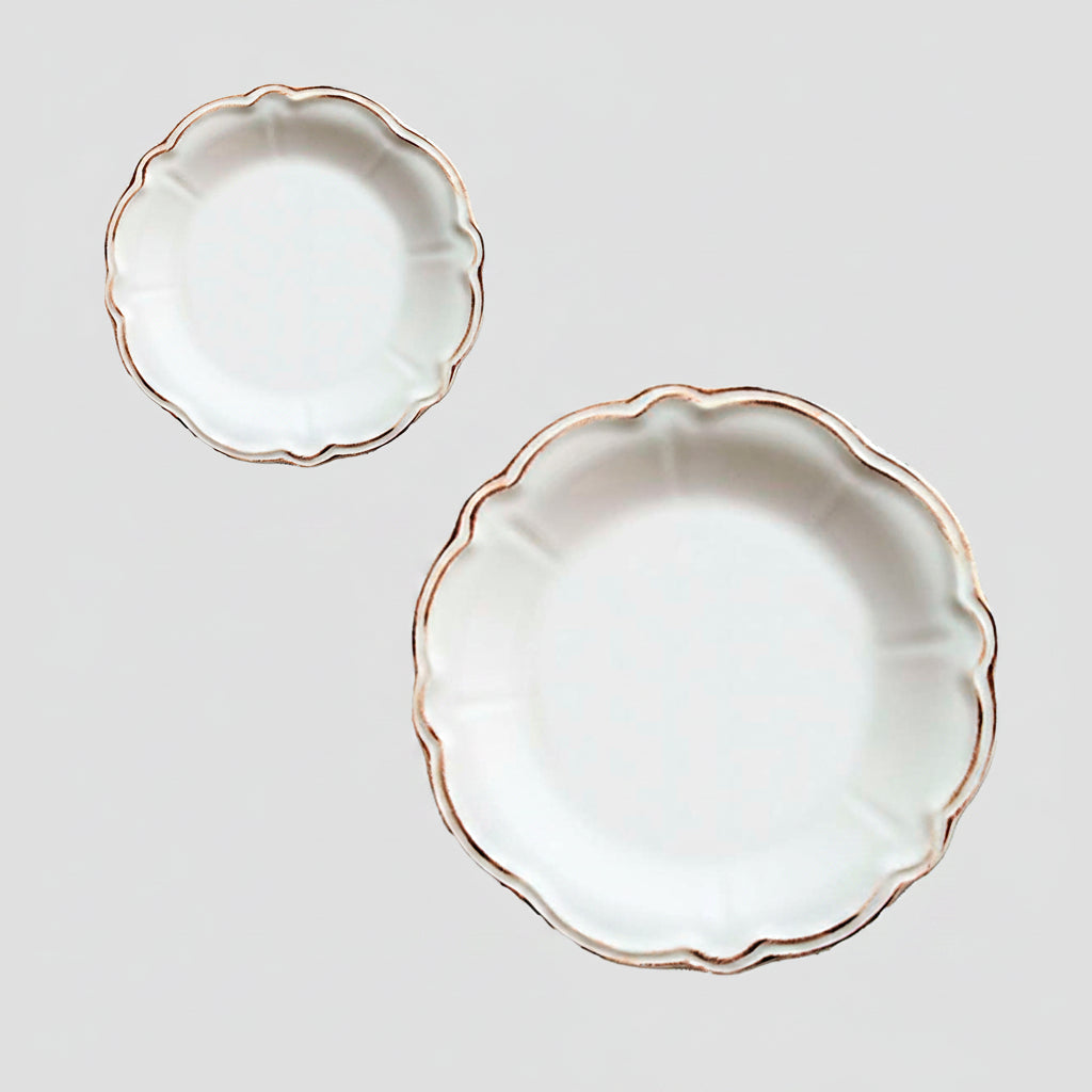 Plato llano ala colonial vintage. 28 cm - 6 Uds.