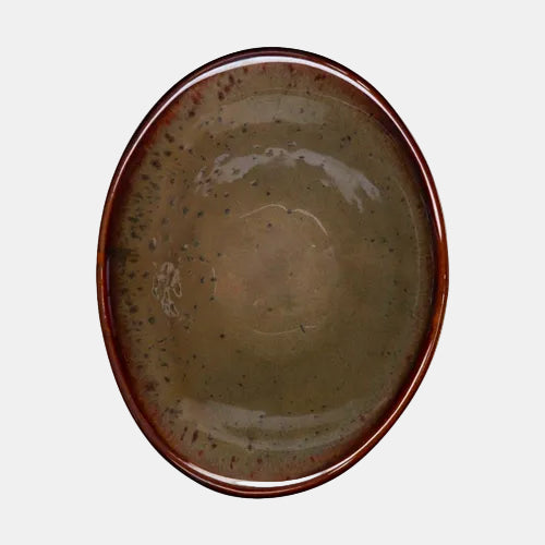 Bol oval Hazel Marron - Rojo. Varios tamaños