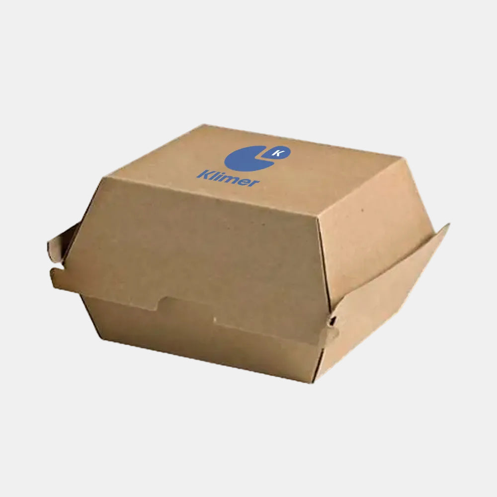 Custom hamburger box. 1 color. 13.5 x 12.5 x 6 cm. (500 units)