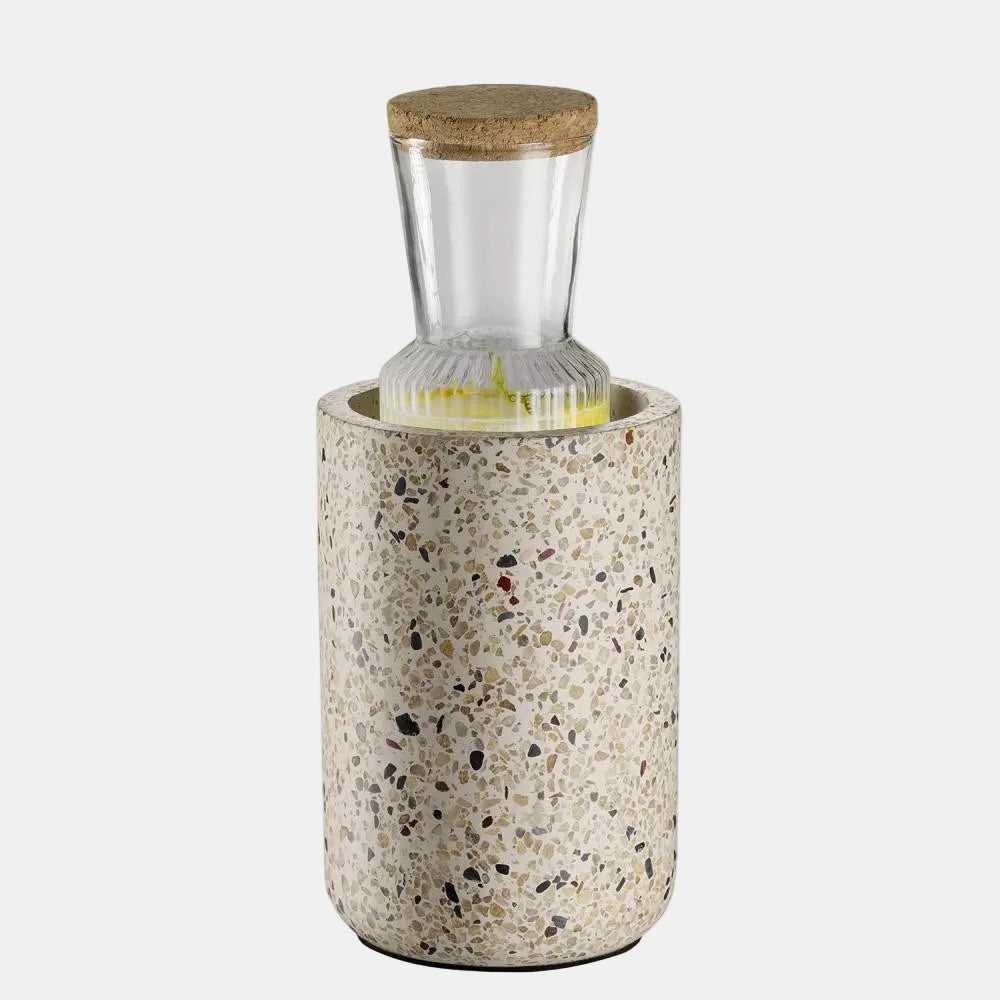 Enfría botellas hormigón terrazo. ø12.5 x 19 cm - 1 ud.