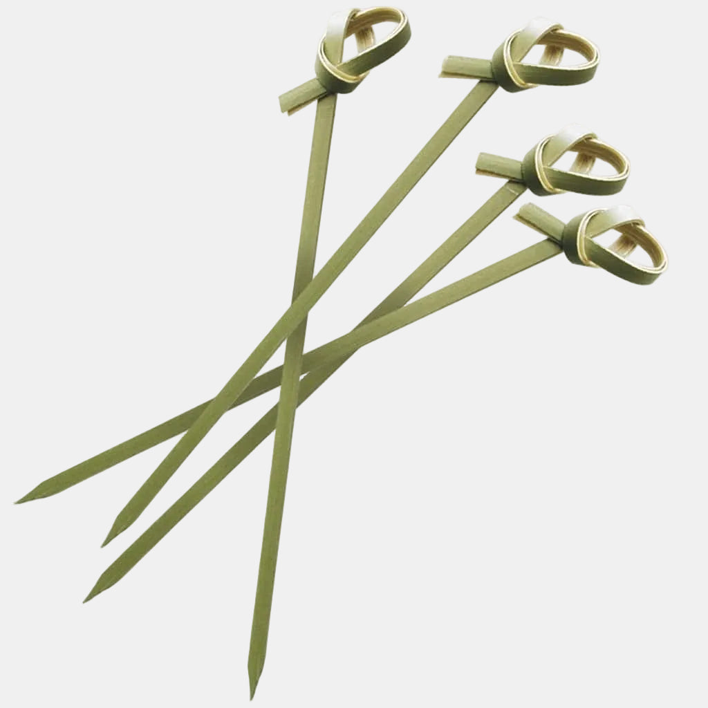 Bamboo skewer with bow, 15 cm (200 pcs)
