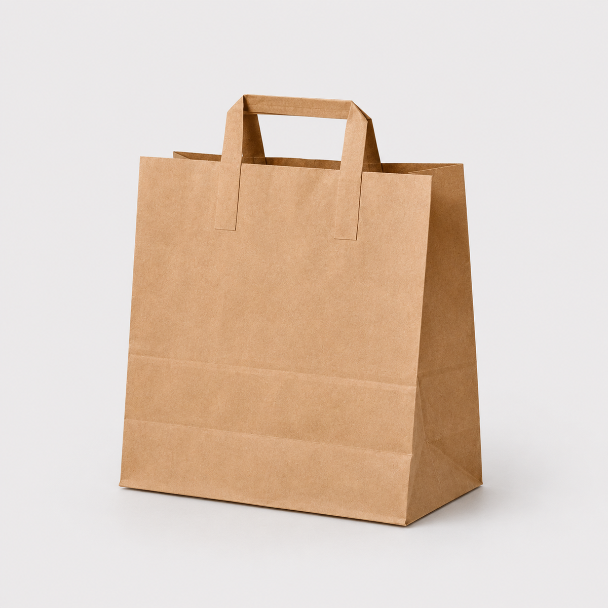 Bolsa kraft asa plana. 26 x 18 x 25 cm - 250 Uds. - Klimer