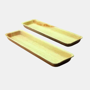 Bandeja rectangular estrecha palmera 33 x 9 cm - 10 Uds.