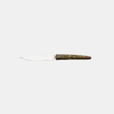 Faca de carne madeira estabilizada verde. 22.5 cm - 6 Unids