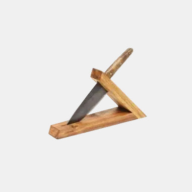 Expositor de madera Cuchillo chef. 34 x 8 x 18 cm - 1 Ud