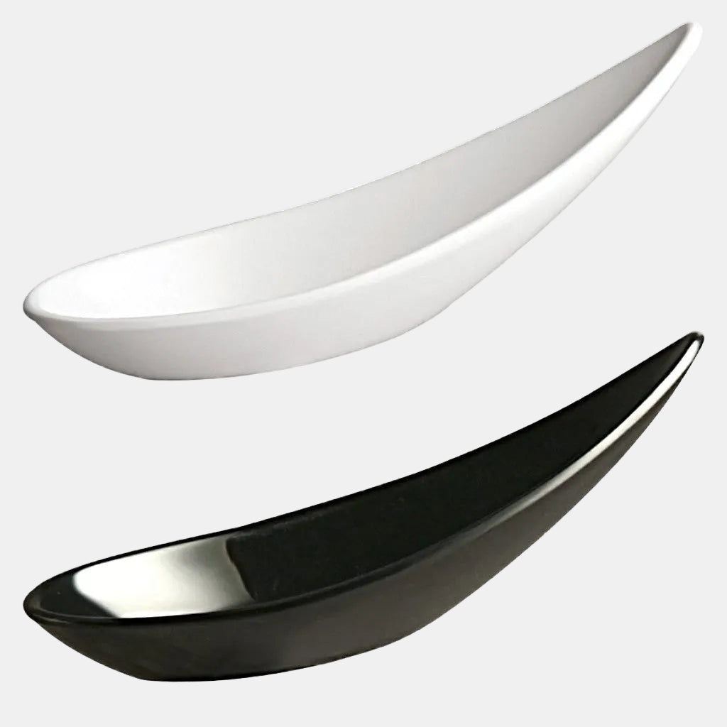 Cuchara Degustación de melamina cocktel negra. 11 x 4,5 x 4 cm - 60 Uds. - Klimer