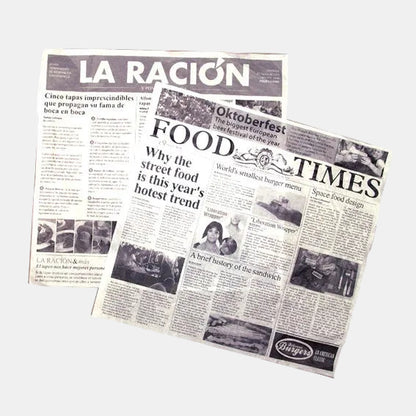 Papel de periódico parafinado estándar 29 x 30 cm. Varios modelos - 500 Uds. - Klimer