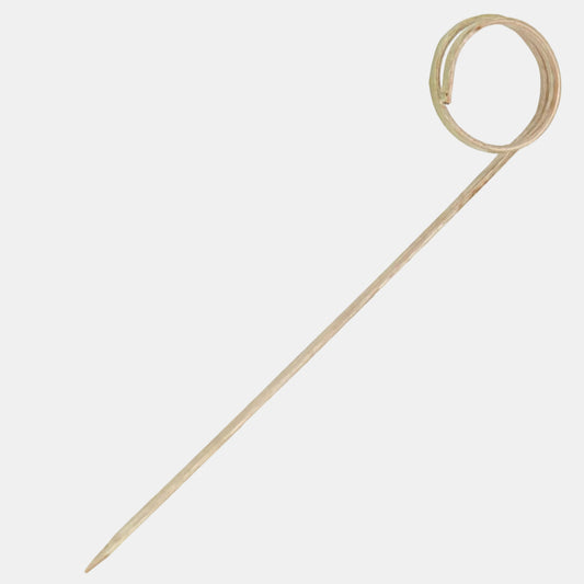 Brocheta bambú Twister 12 cm - 2000 Uds. - Klimer