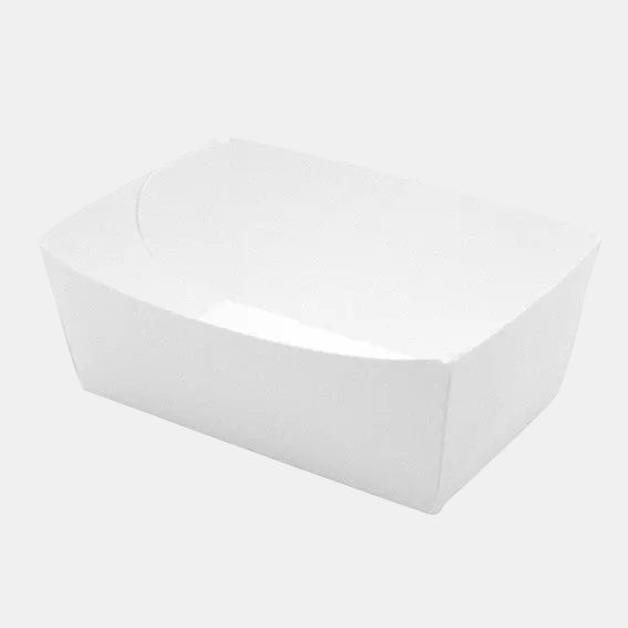 Barqueta de cartón blanca multiusos. Varias medidas - 250 Uds. - Klimer