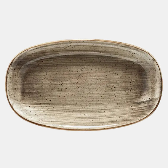 Fuente Oval Porcelana Terrain Gourmet. Garantía de rotura. Varias medidas y Uds. - Klimer