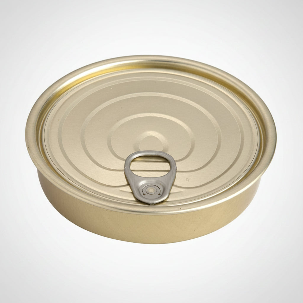 Lata hojalata redonda con tapa dorada. ø12 x 2,2 cm 120 ml - 100 Uds. - Klimer