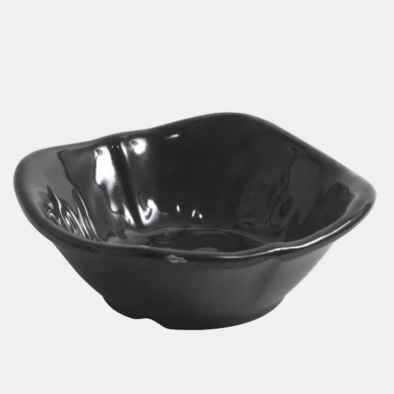 Bowl melamina cuadrado negro. 8.4 x 8.4 x 3.2 cm - 6 uds. - Klimer
