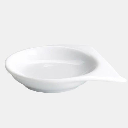 Salsero de porcelana blanca doble asa. 7 x 7,5 x 1,5 cm - 240 Uds. - Klimer