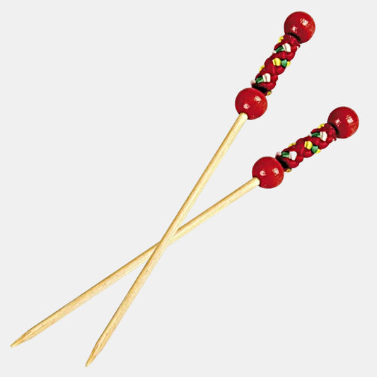 Brochetas perla roja 12 cm - 200 Uds. - Klimer