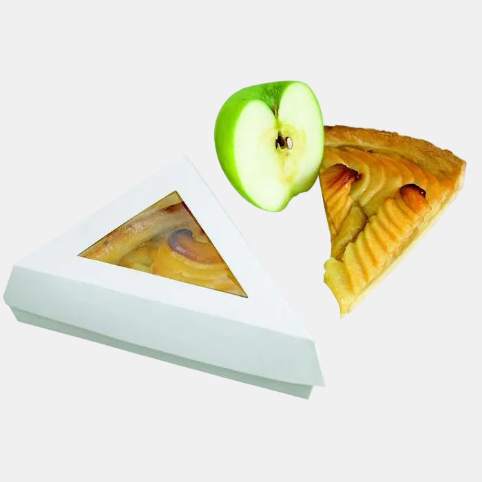Caja pastelera triangular blanca. 15.5 x 13 x 4.5 cm - 200 Uds. - Klimer