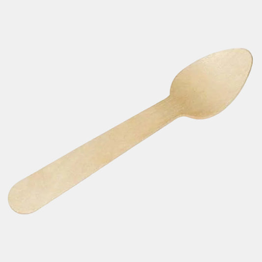 Cuchara de madera biodegradable 11 cm - 3000 Uds. - Klimer