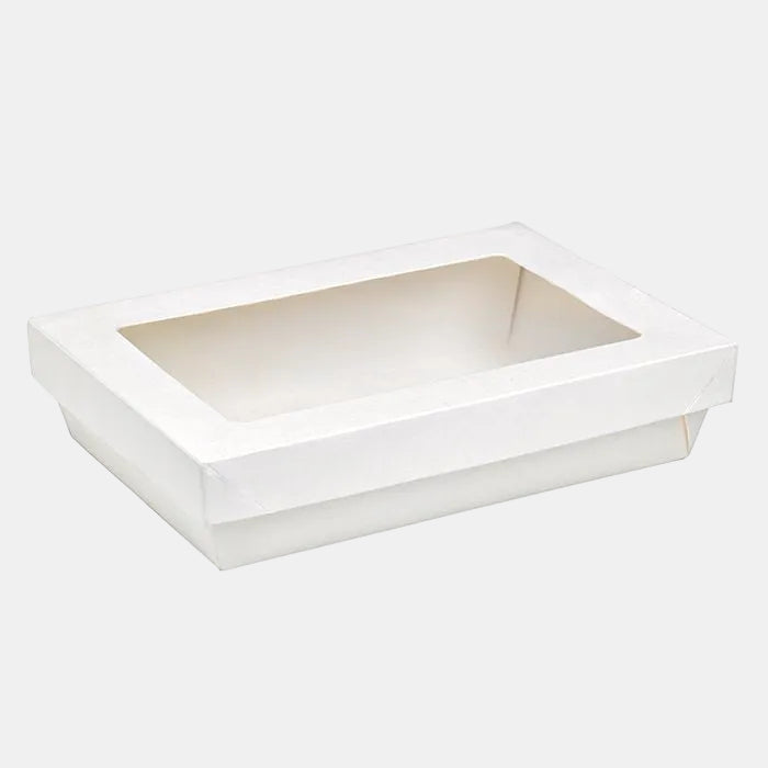 Cajas kray blancas rectángulares con tapa con ventana - 200 Uds. - Klimer