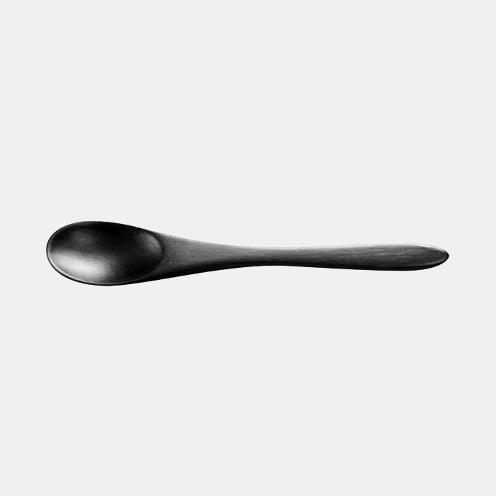 Mini cuchara de bambu negra. 9 cm - 500 uds. - Klimer