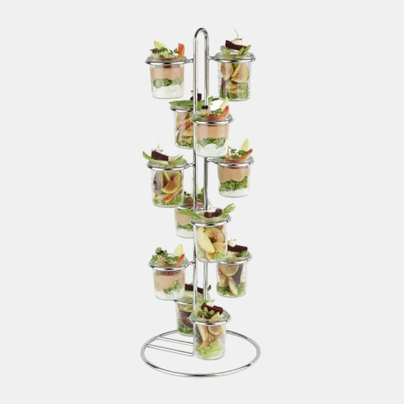 Expositor con 12 anillos y ø6 cm. ø22 x 59 cm - 1 Ud. - Klimer